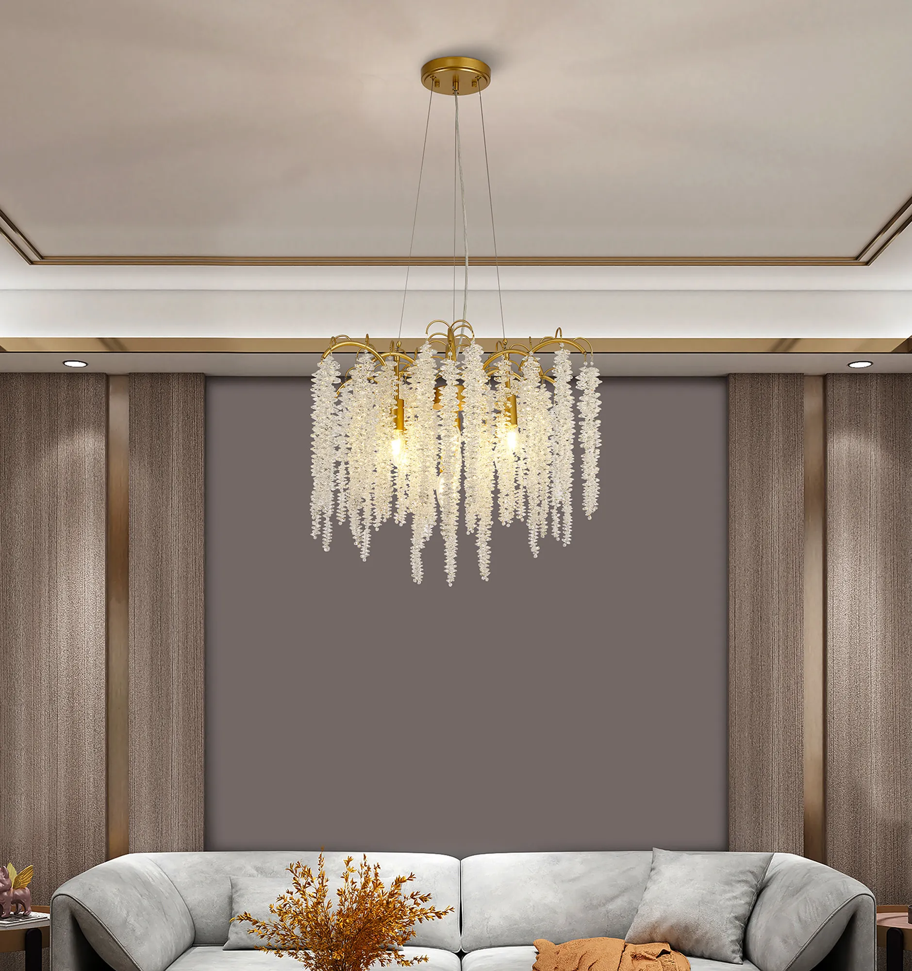Wisteria French Gold Crystal Ceiling Lights Diyas Multi Arm Crystal Fittings Wisteria French Gold Crystal Ceiling Lights Diyas Multi Arm Crystal Fittings